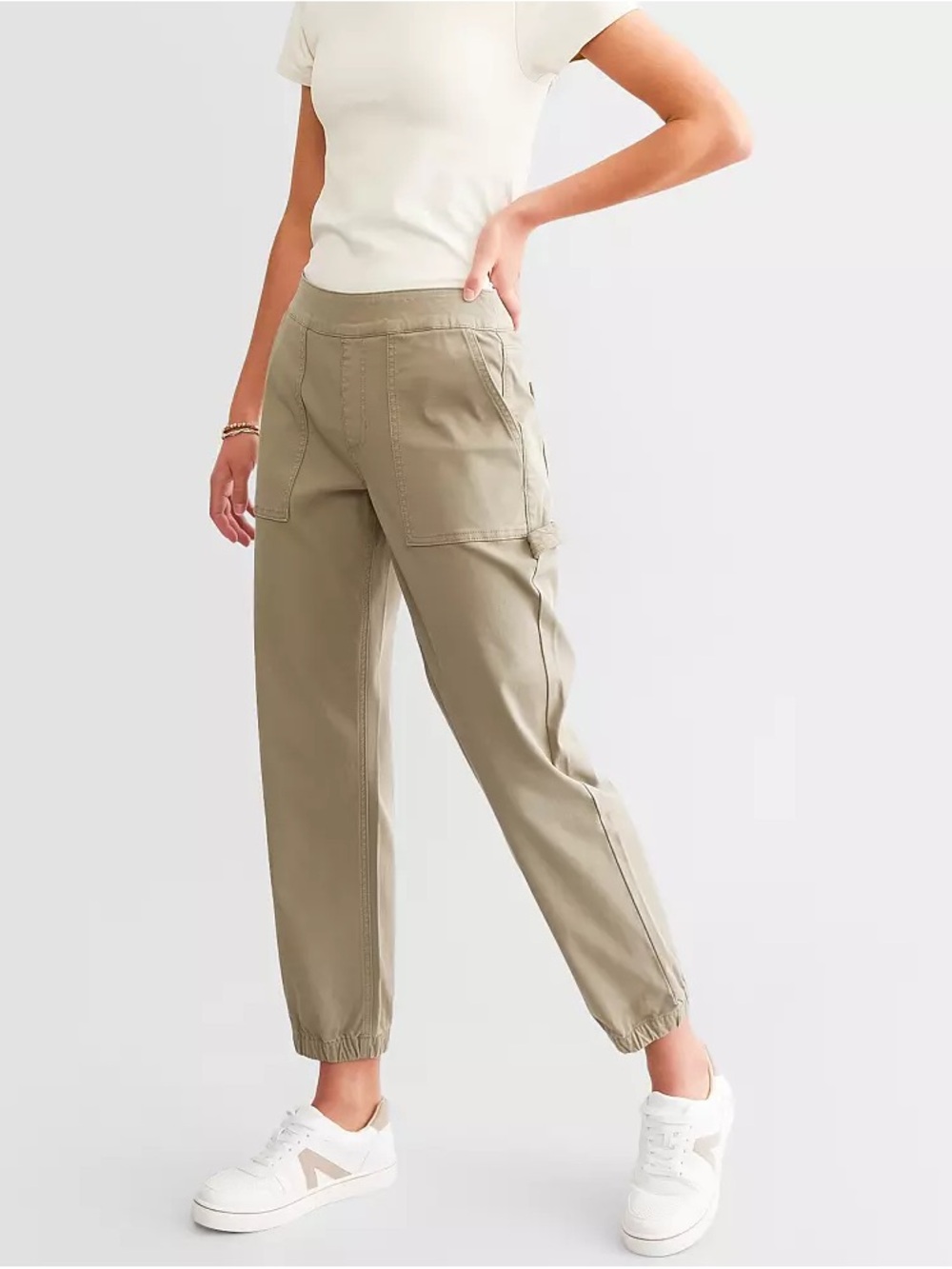 Buckle Black | Olive-Tan Utility Pull On Jogger Pants | Sz M